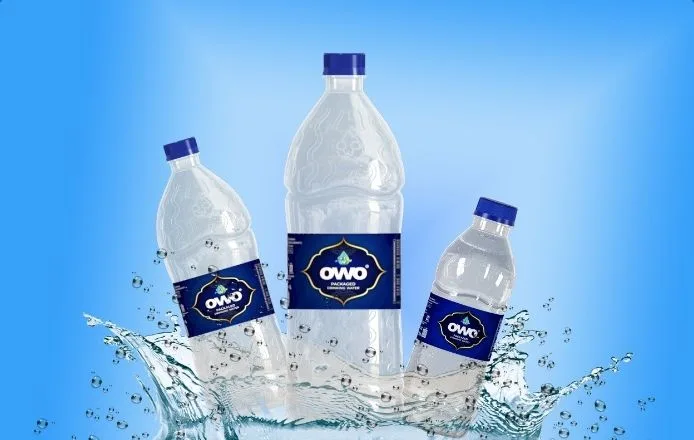 OWO packaged drinking water bottles